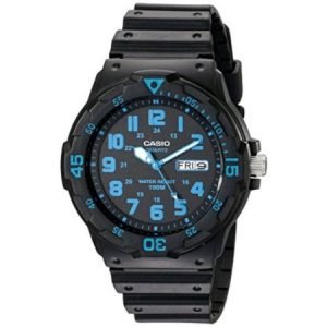 Casio Unisex MRW200H-2BV Neo-Display Black Watch with Resin Band