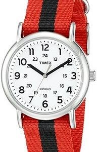 Timex Weekender Varsity Row Striped Nylon Strap w University Colors Casual Watch