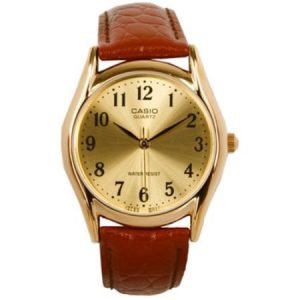 Casio Men's Leather Strap watch #MTP-1094Q-9B