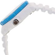 Casio Women's Dive Style Watch with White Glossy Resin Strap with Blue Accents - Image 3