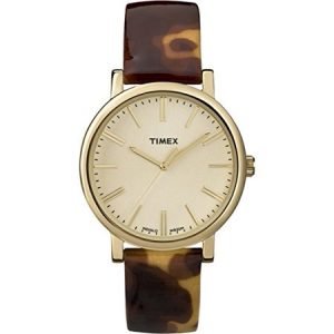 Timex T2P237 Originals Ladies Tortoise Gold Classic Round Watch