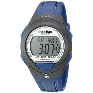 Timex T5K610 Men's Ironman 10-Lap Watch, Blue Resin Strap