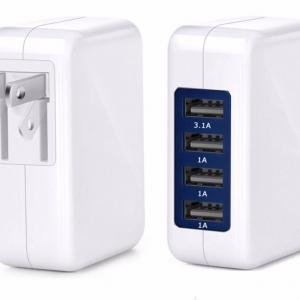 15W 3.1A 4 Port USB Wall Charger High Speed For IPhone 6, 7, 7 plus, Samsung, LG