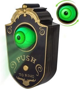 Haunted Doorbell Animated Eyeball Halloween Decor with Spooky Sounds
